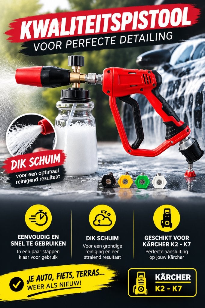 Detaillingspistool Karcher/Nilfisk, foam cannon, adapters.., Tuin en Terras, Ophalen of Verzenden, Nieuw