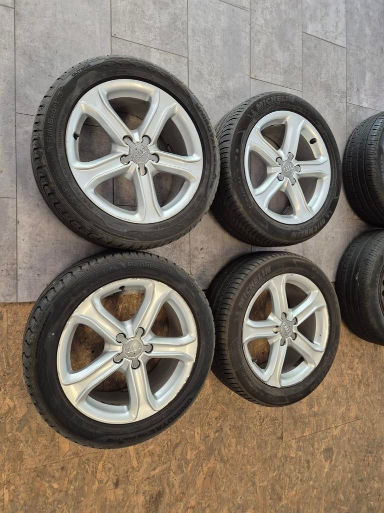 BANDEN EN VELGEN AUDI A5 S-LINE 225/50R17, Ophalen, Gebruikt, 17 inch, Band(en)