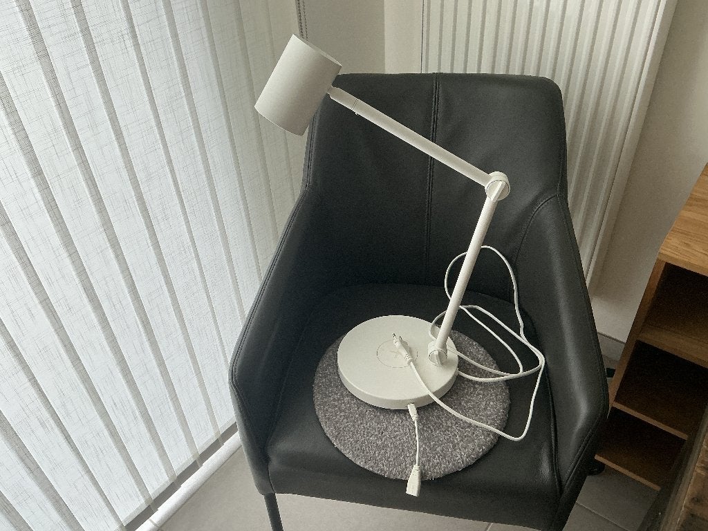 Bureaulamp nymane van Ikea, Blanc, Lampe de bureau, Comme neuf, Enlèvement