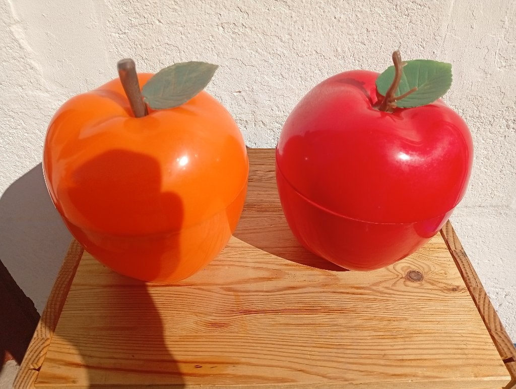 Vintage pop/Space Age Apple Ice Bucket Duo uit de jaren 70, Ophalen