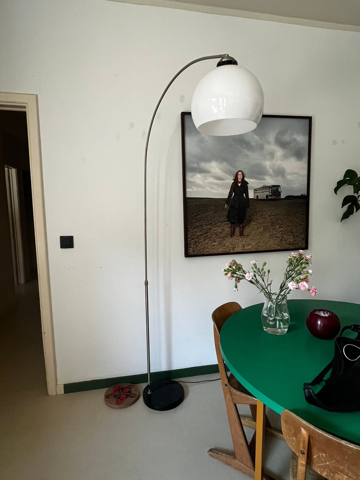 Staan lamp retro stijl, Ophalen, E27 (groot), Zo goed als nieuw, Metaal
