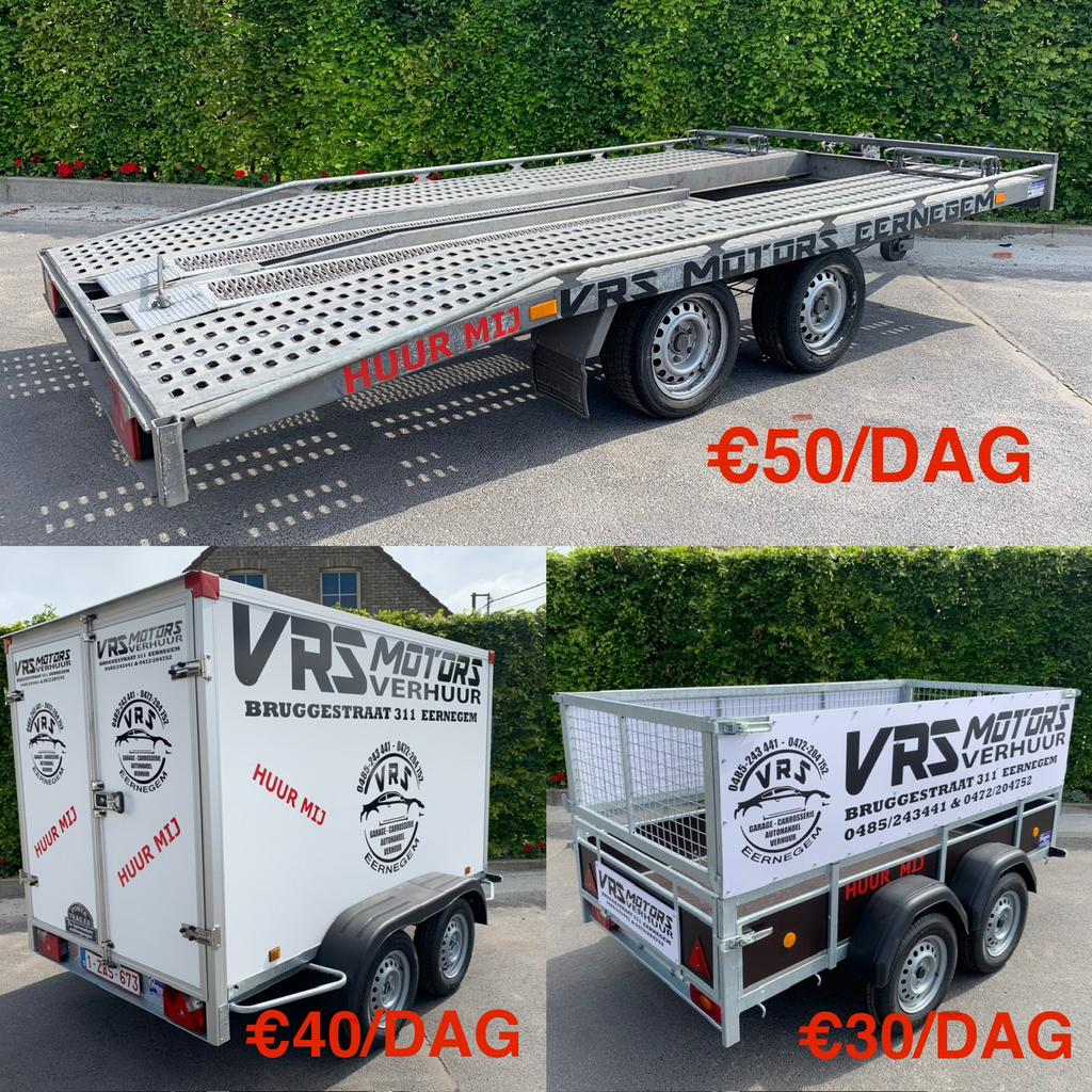 Aanhangwagens TE HUUR: Autotrailer, Autotransporter, Enlèvement
