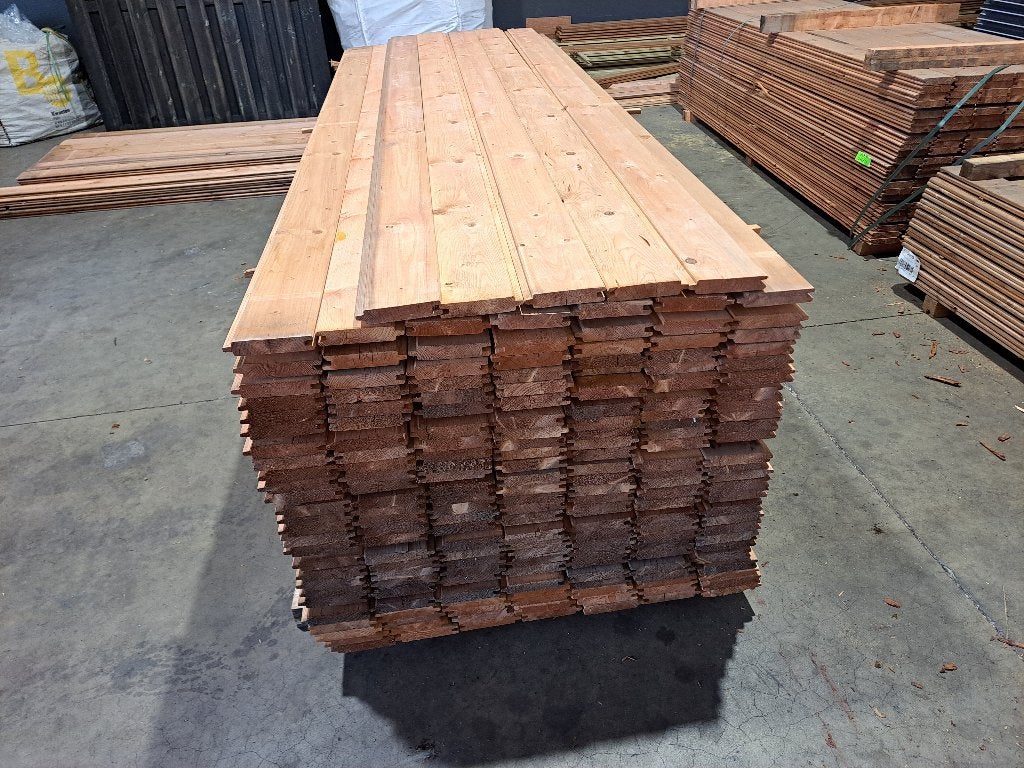 TE KOOP:Douglasplanken/tand-groef/blokhutprofiel: 2 reeksen, Ophalen, Nieuw, 250 cm of meer, Planken