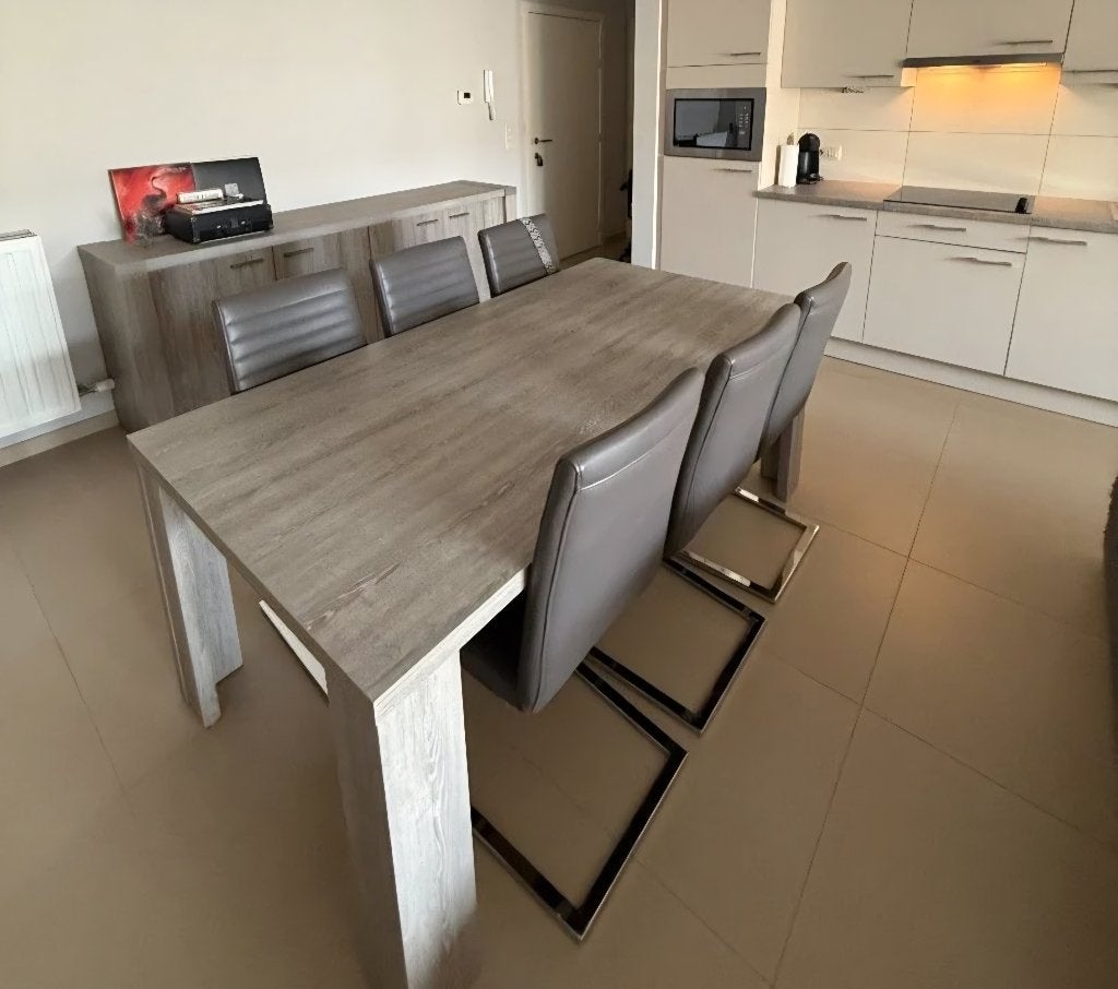 Eettafel + 6 stoelen, Maison & Meubles, Tables | Tables à manger, Cinq personnes ou plus, Comme neuf, Enlèvement, Rectangulaire