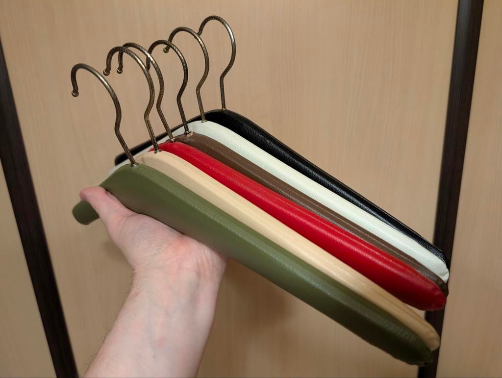 6 luxe vintage kleerhangers, Ophalen of Verzenden, Gebruikt, Overige materialen, Kinderen en Volwassenen