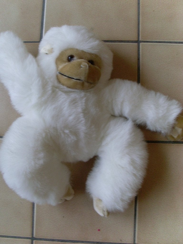 Knuffelaap Nicotoy, Overige karakters, Blanc, Comme neuf, Moyen (20 à 80 cm)