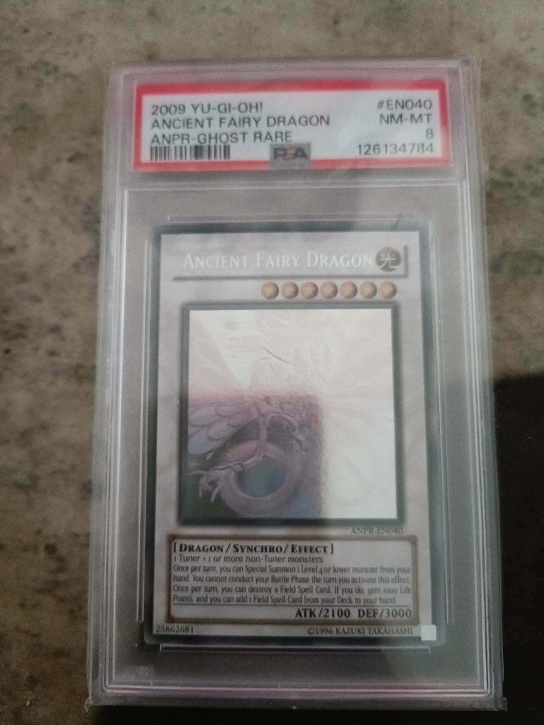 Ancient Fairy Dragon Ghost Rare PSA 8, Ophalen of Verzenden, Nieuw, Losse kaart, Foil