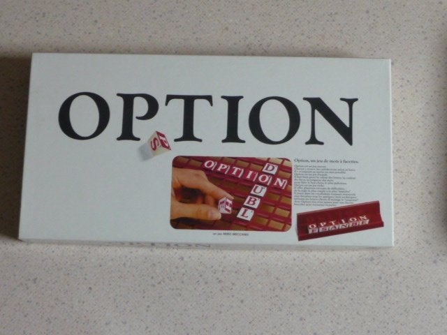 option - jeu de lettres, Trois ou quatre joueurs, Enlèvement, Comme neuf, MIRO