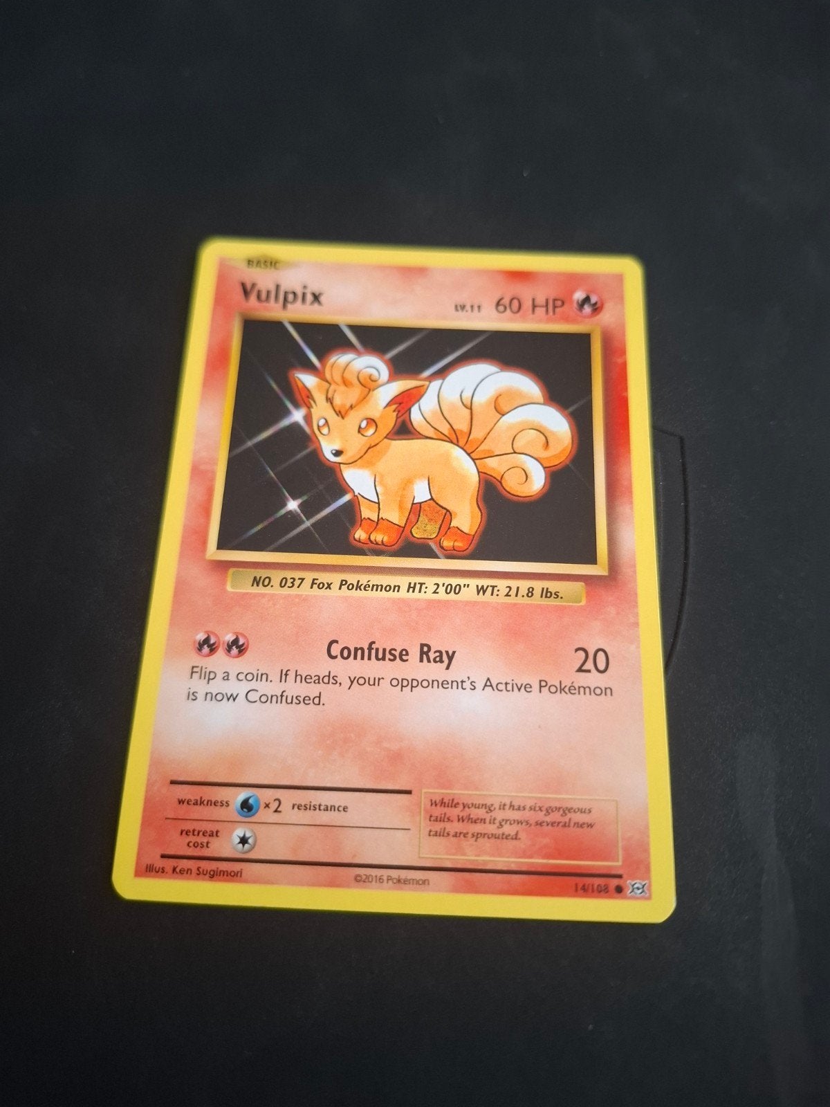 Pokémon Vulpix Kaart 14/108 (2016) - Zo goed als nieuw, Ophalen of Verzenden
