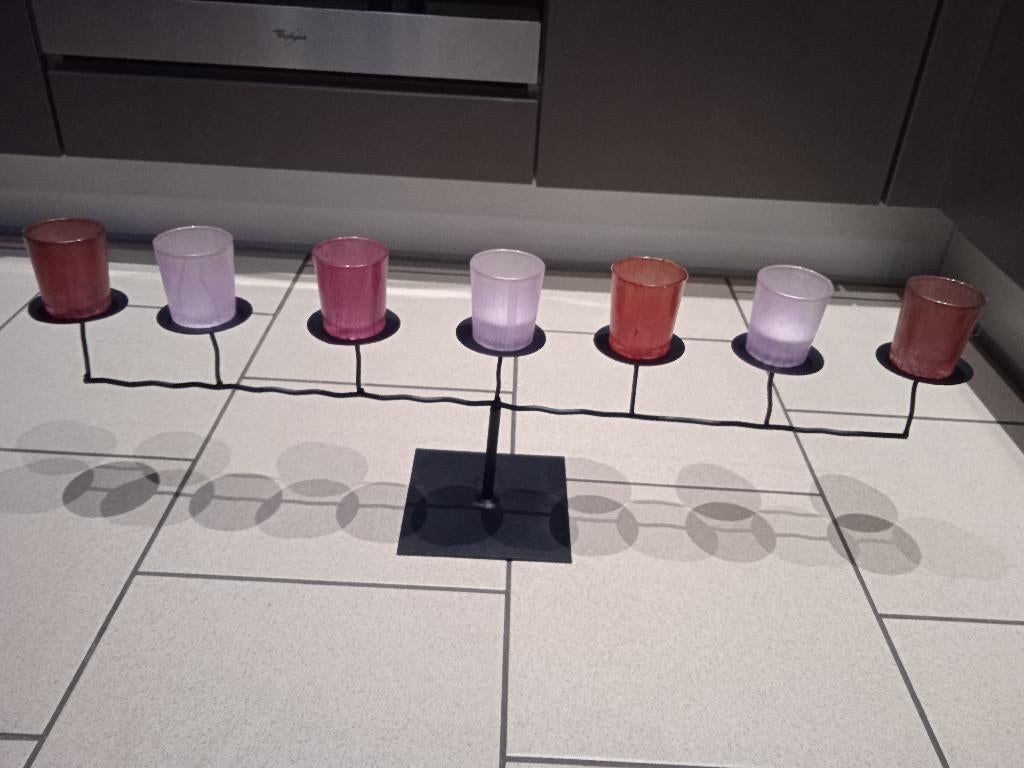 Décoration: Bougeoir à bougies chauffe-plat, Enlèvement, Comme neuf, Métal, Bougie