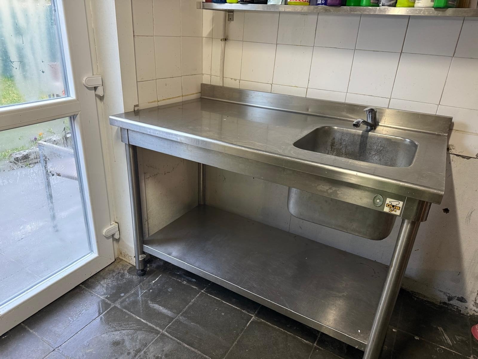 Inbox  professionele inox spoeltafel met spoelbak, Ophalen