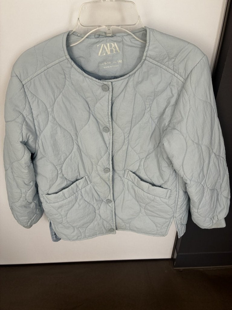 Lichtblauwe blouson/gewatteerd jasje maat 140, Meisje, Ophalen of Verzenden, Zo goed als nieuw, Zara