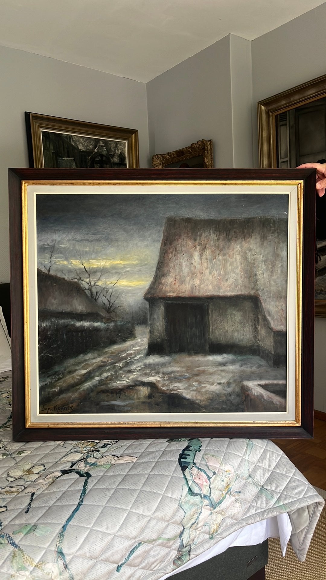 Schilderij Ignace Kennis, Mechelen, Antiek en Kunst, Ophalen