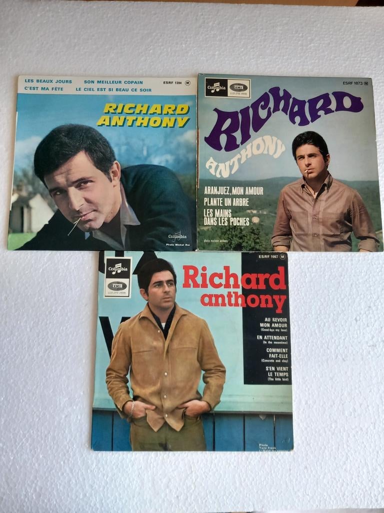 RICHARD ANTHONY. 3 EP. 45T, Cd's en Dvd's, EP, EP