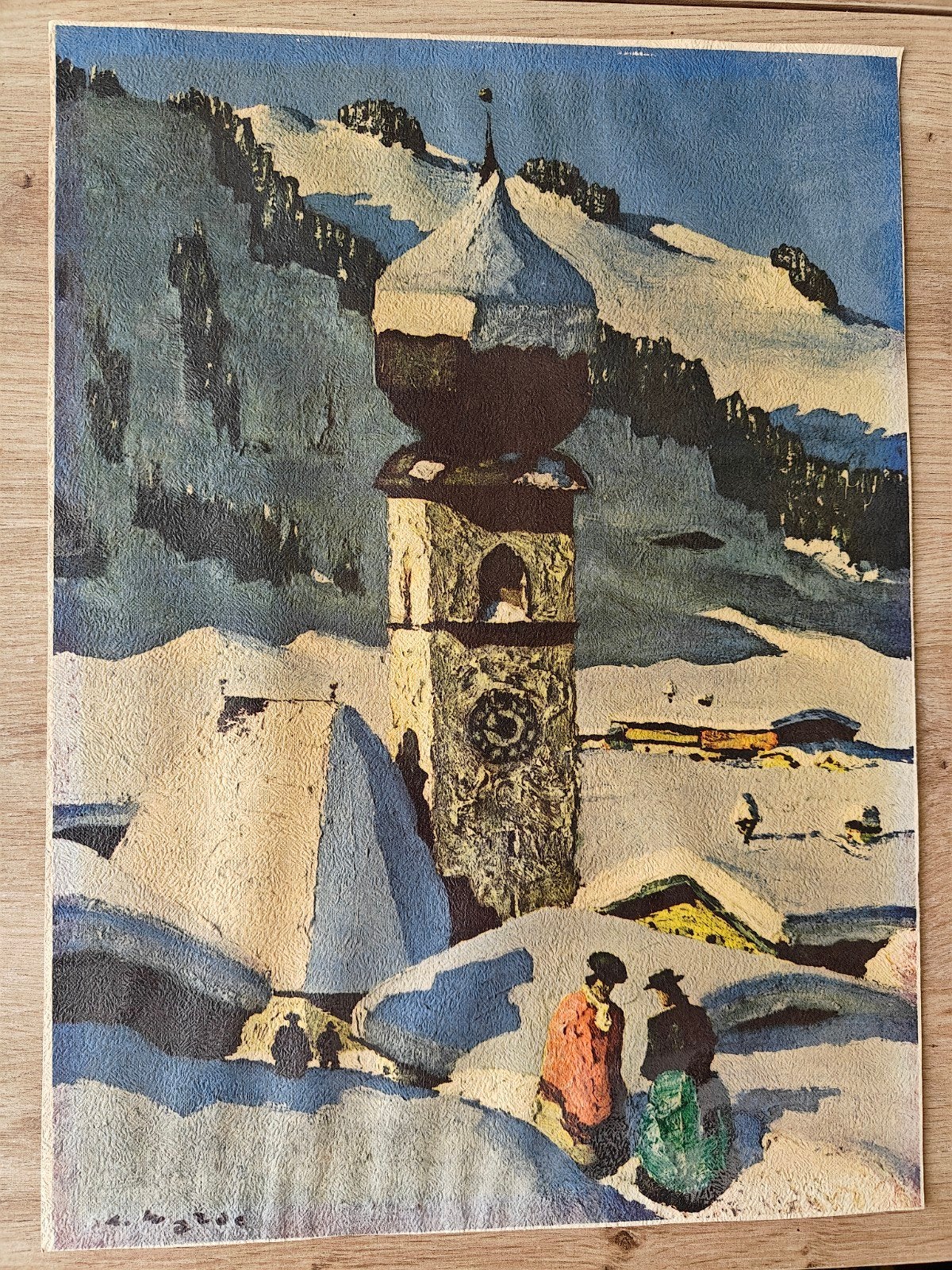 Genummerde Print Alfons Walde 'tiroler bergdorf', Ophalen, Print