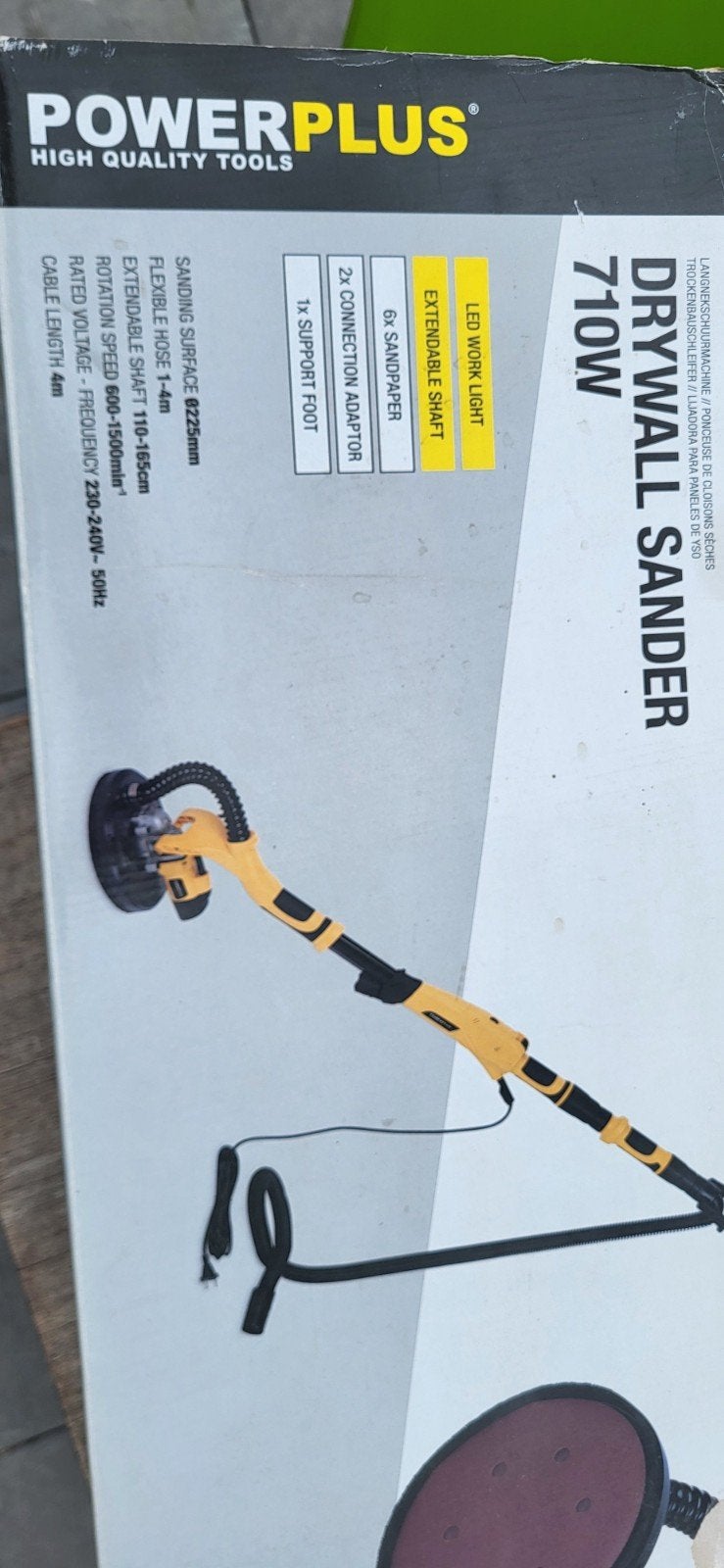 ponceuse électrique pour murs et plafonds powerplus, Bricolage & Construction, Outillage | Ponceuses, Enlèvement, Comme neuf, 600 à 1200 watts