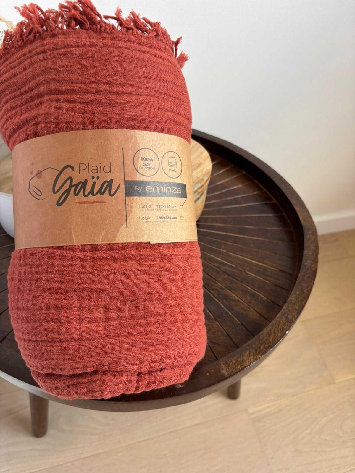 NIEUWE TERRACOTTA plaids!!!, Ophalen, Overige kleuren, 130 cm, Plaid
