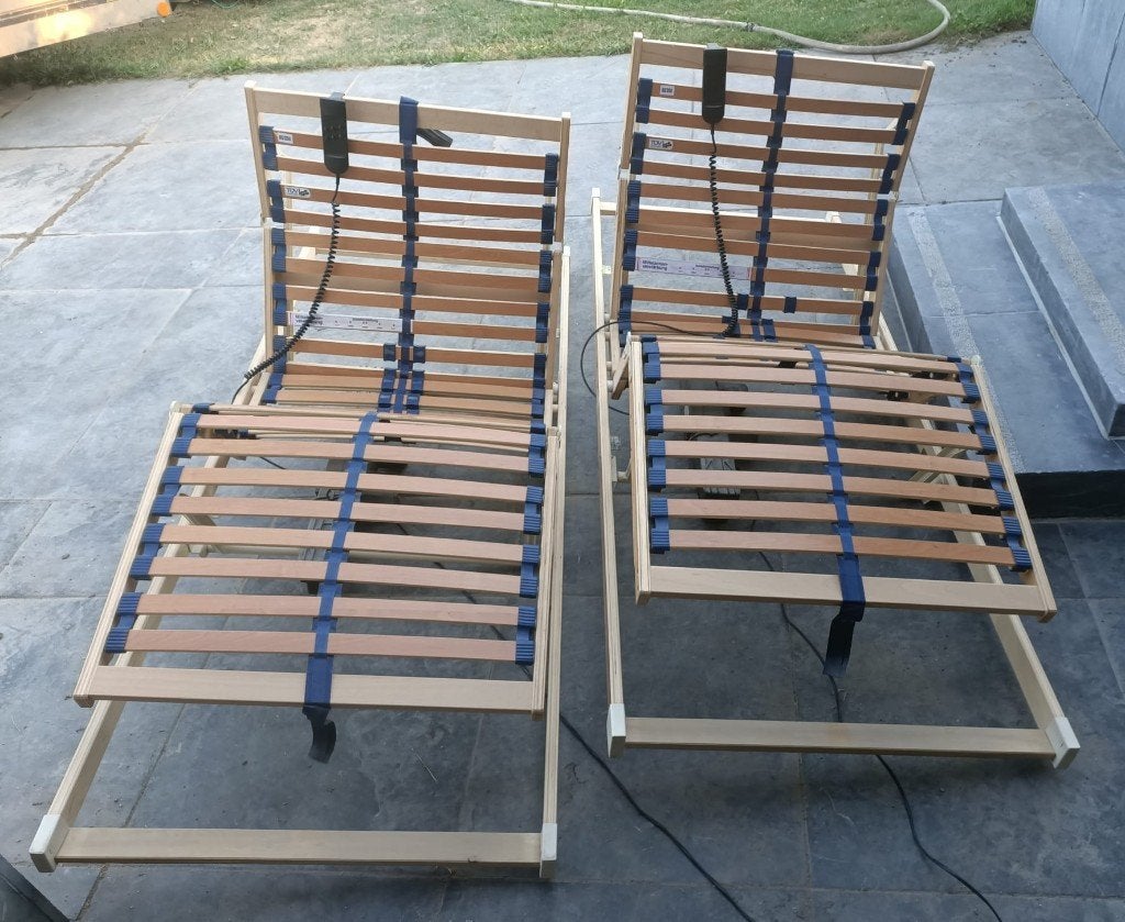 2 x sommier à lattes électriques 80 cm x 200 cm, sommier 65€, Utilisé, Sommier, 200 cm, Enlèvement