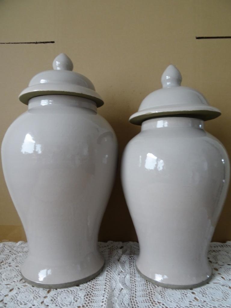 Aardewerk design vazen gemberpotten 49cm en 45cm Puylaert, Ophalen of Verzenden