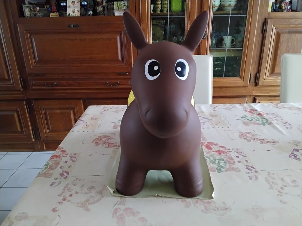 Mooi opblaasbaar springpaardje ^Skippy Horse^, Kinderen en Baby's, Speelgoed | Buiten | Opblaasfiguren, Gebruikt, Ophalen