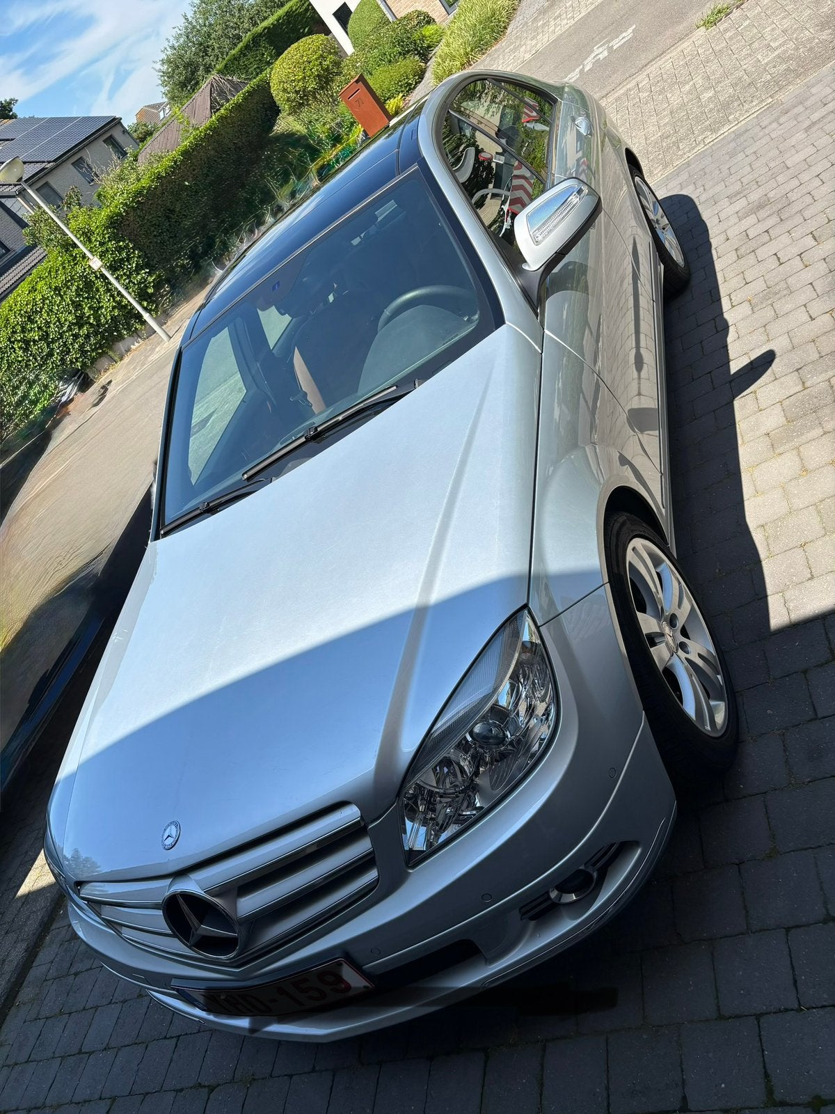 Mercedes C200 Kompressor 1ste eigenaar 59900km, Autos, Cuir, Argent ou Gris, Achat, 135 kW