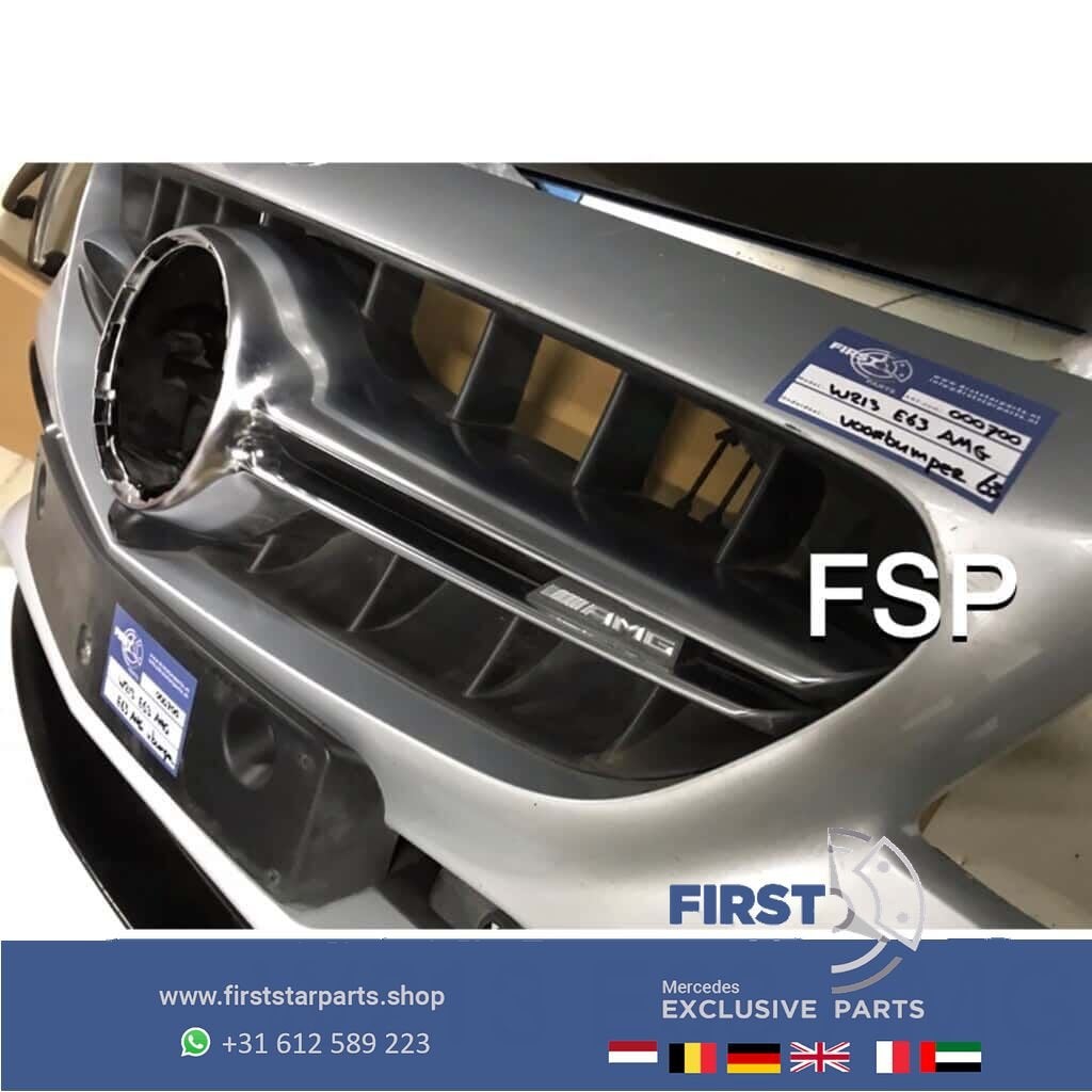 W213 E63 AMG VOORBUMPER COMPLEET Mercedes E Klasse 63 ZWART, Utilisé, -, Avant, -