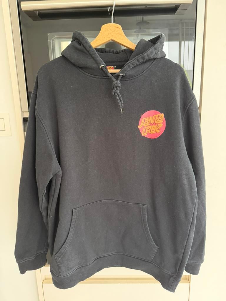Hoodie Santa Cruz zwart - mt L, Ophalen of Verzenden, Gedragen, Maat 52/54 (L), Zwart
