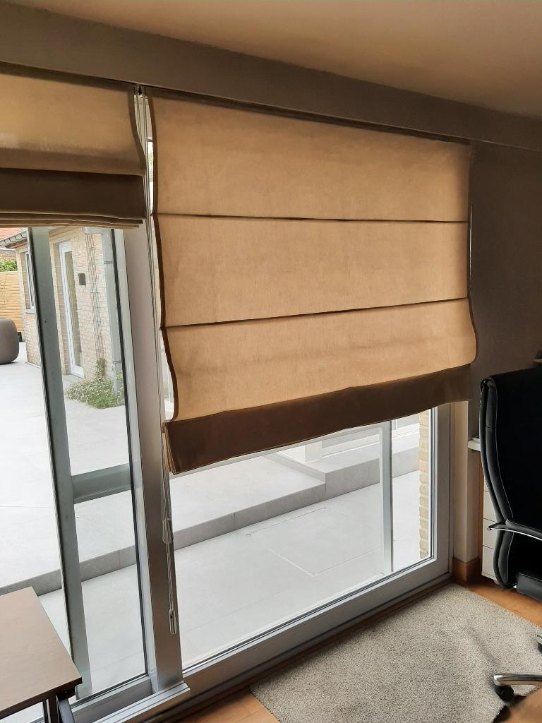 Overgordijnen, Huis en Inrichting, Stoffering | Gordijnen en Lamellen, Ophalen, Beige