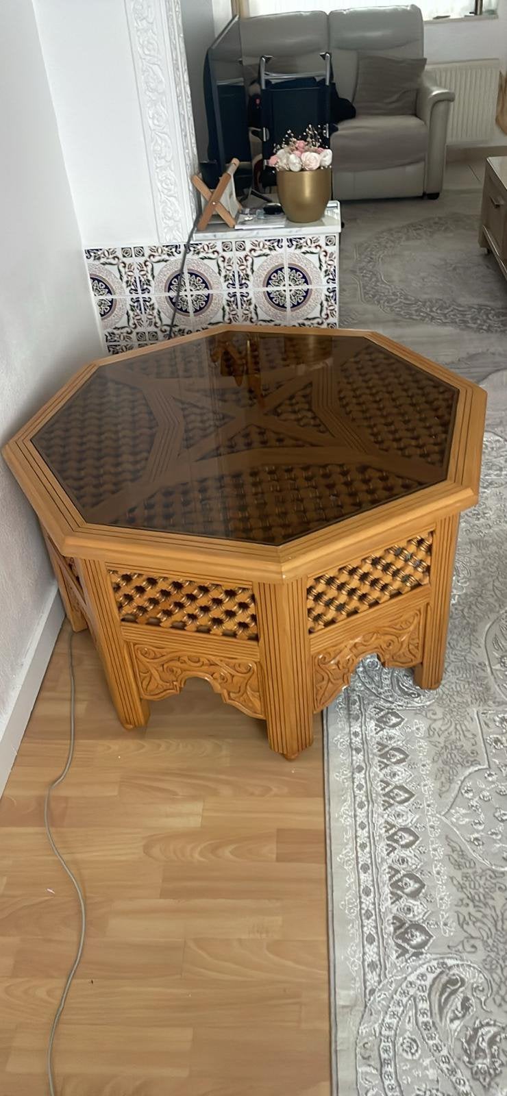 Handgemaakte Marokkaanse salontafel, Enlèvement, Comme neuf