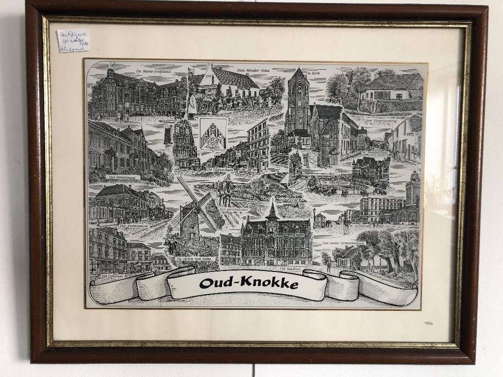 Gravure Knokke door Gerard Swaenepoel, Antiek en Kunst, Ophalen of Verzenden