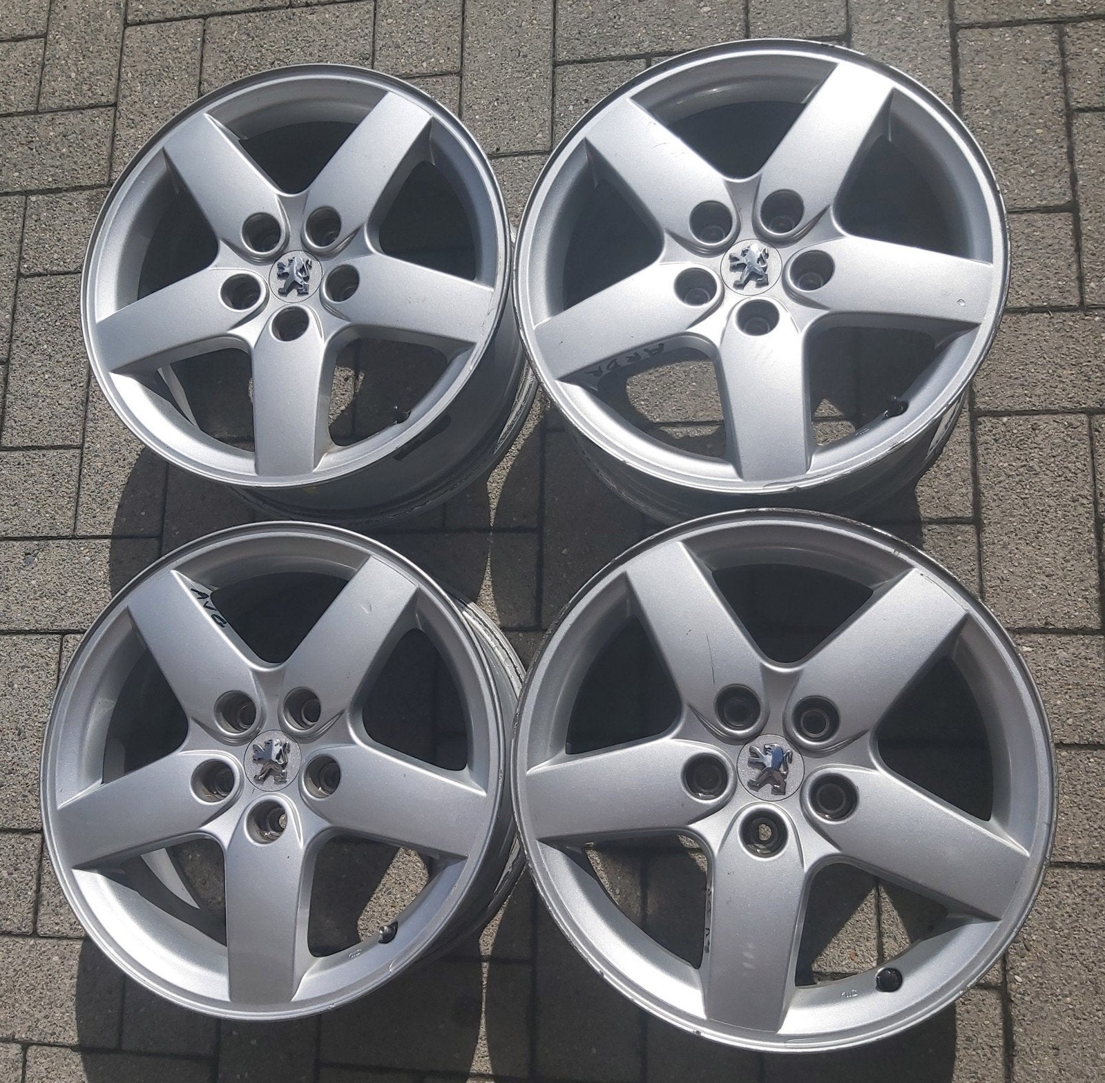 Alu Velgen Peugeot, Auto-onderdelen, Ophalen, Winterbanden, Velg(en)