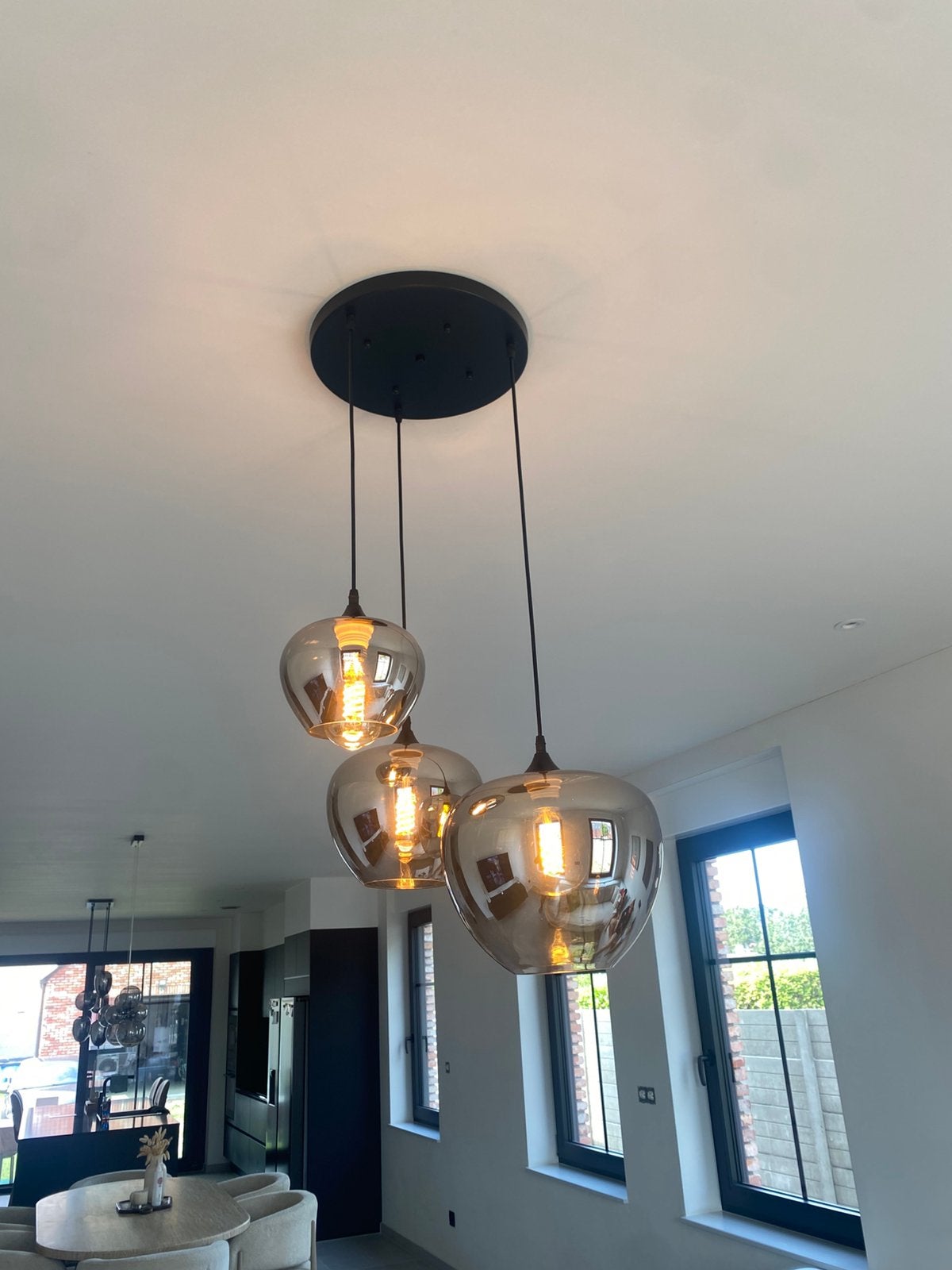 SensaHome Hanglamp – Set van 3, Ophalen, Zo goed als nieuw, Glas, E27 (groot)