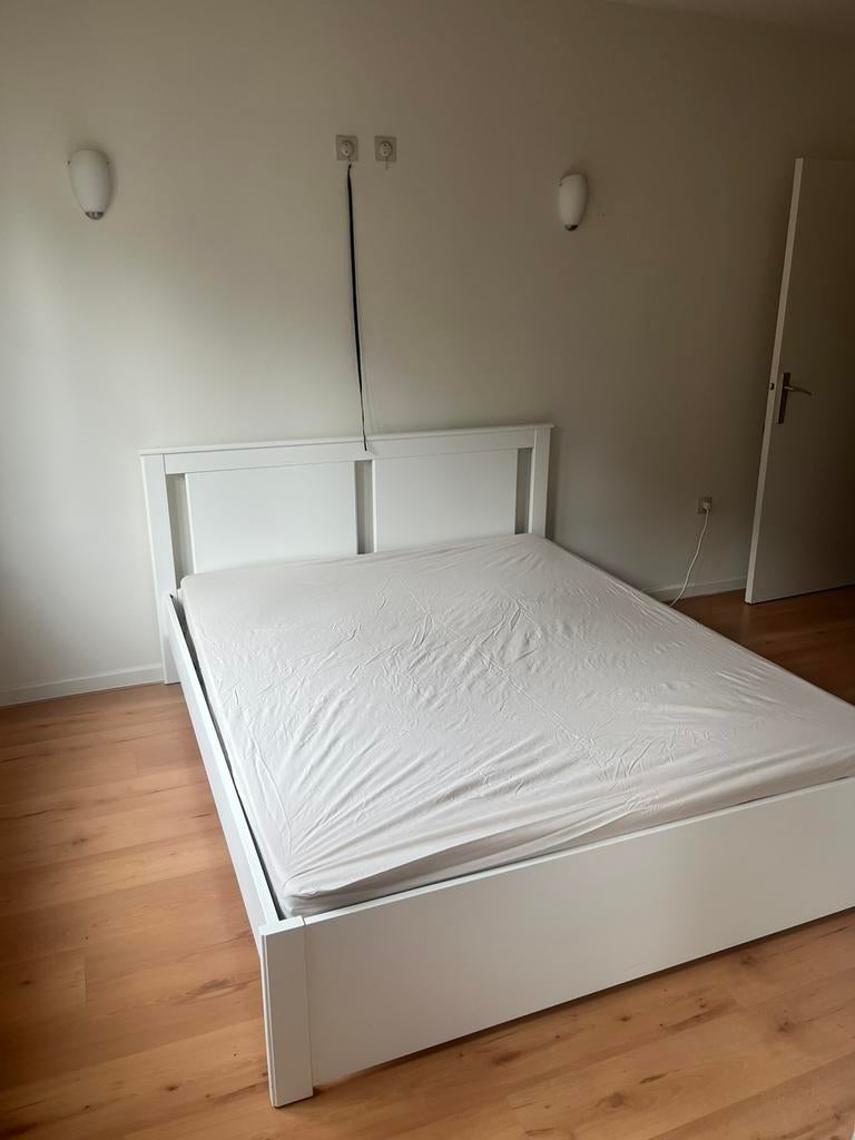 Songesand 160x200, Enlèvement, Utilisé, 200 cm, Blanc