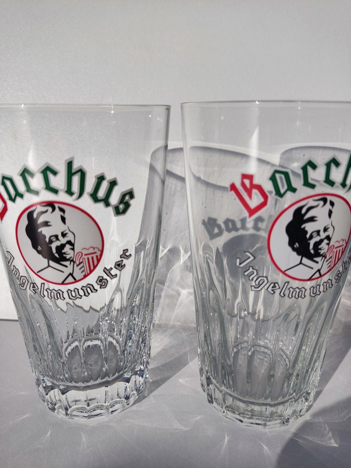 eerste soort set van 2x Bacchus bierglas 25cl - Brouwerij Va, Verzamelen, Ophalen, Zo goed als nieuw, Glas of Glazen, Overige merken
