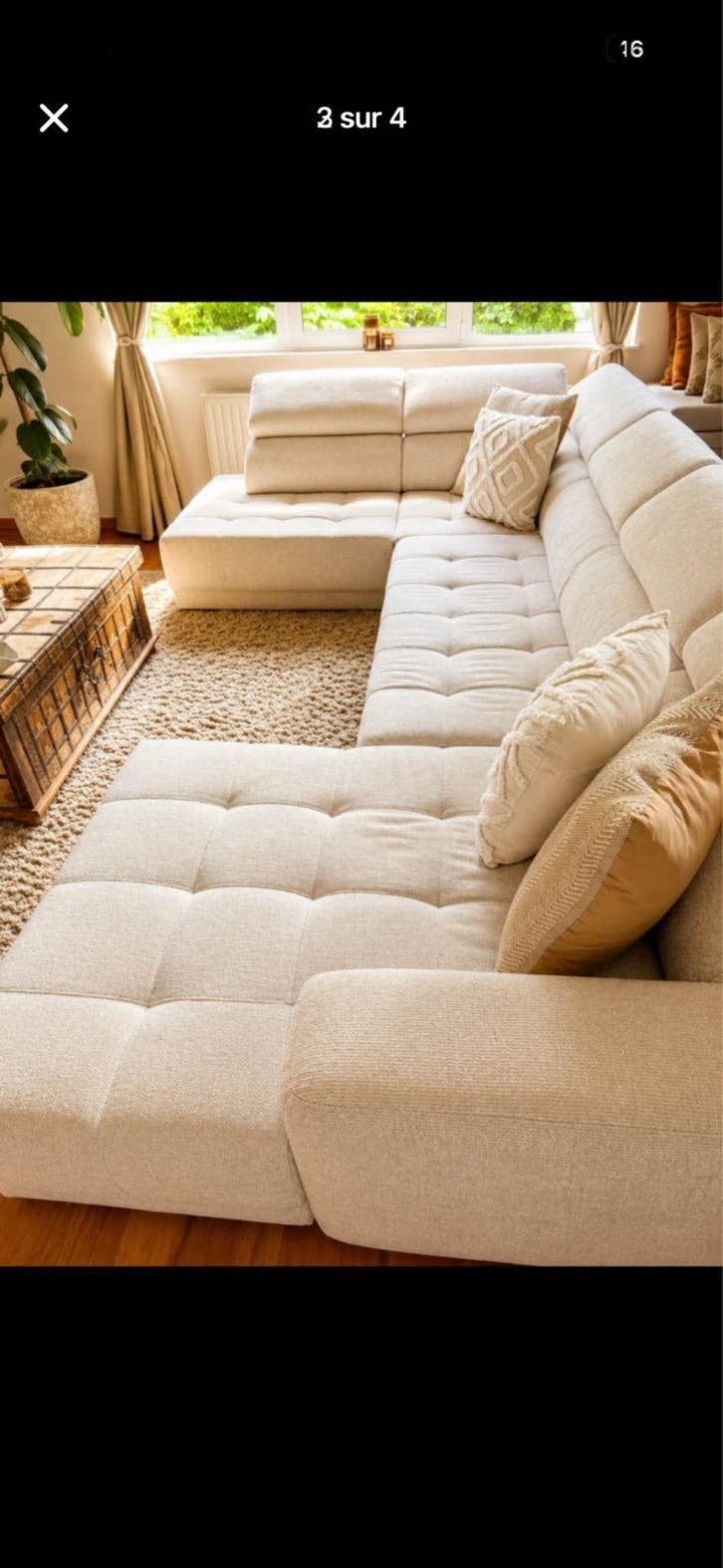 Canape tres chic, Maison & Meubles, Canapés | Sofas & Chaises Longues, Comme neuf, Enlèvement, Modern, Tissus