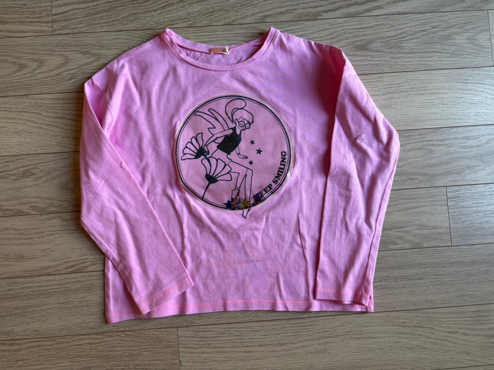 Roze t shirt Billieblush, Envoi, Utilisé, Fille, Chemise ou À manches longues
