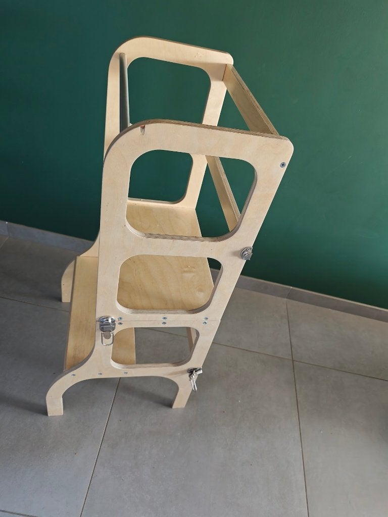 Leerstoel Ette Tete Step & Sit- houten leerstoel/tafel, Ophalen, Zo goed als nieuw