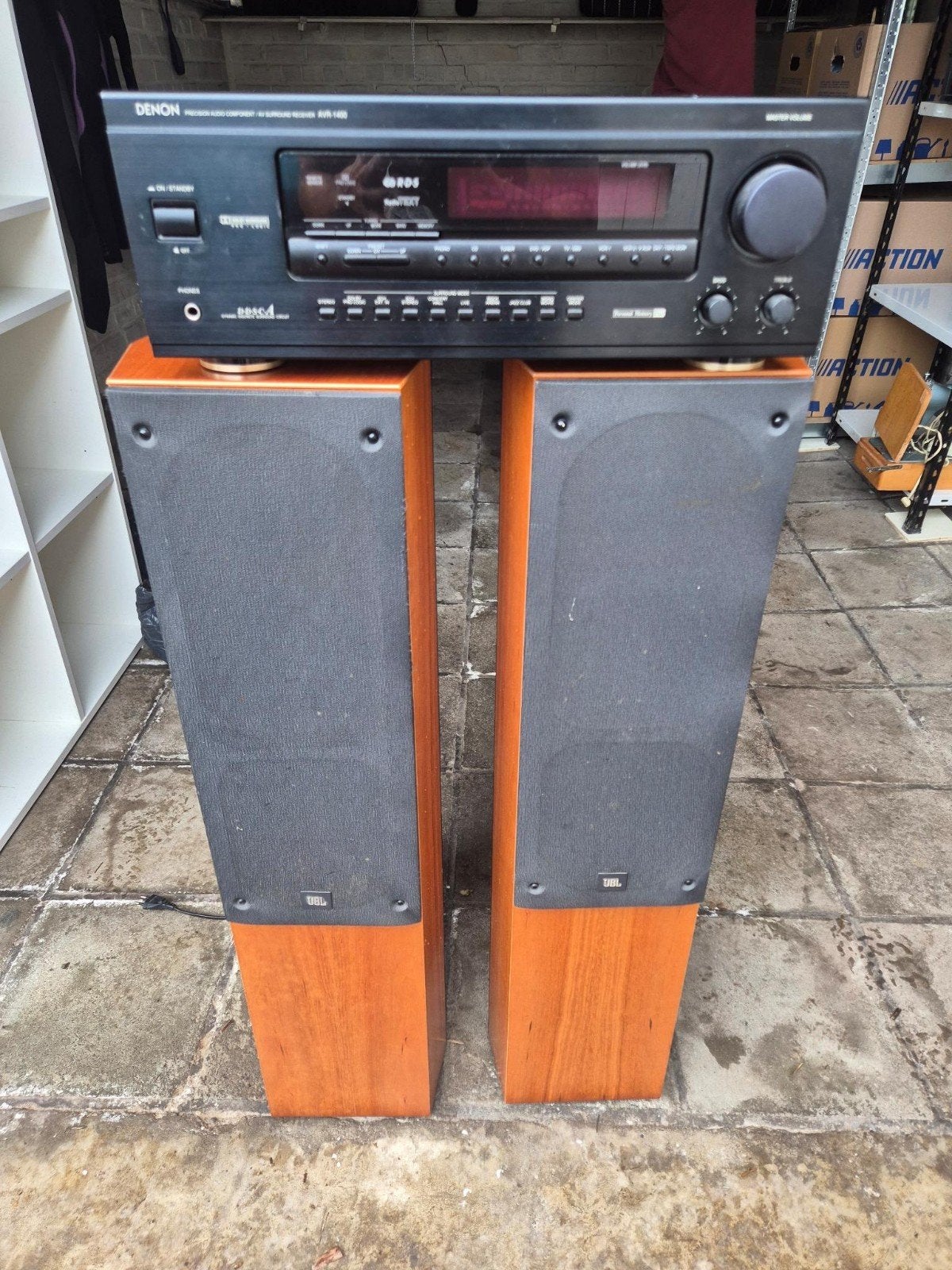 Denver avr 1400 receiver & JBL XTi60 boxen, TV, Hi-fi & Vidéo, Enlèvement, Utilisé, Denon