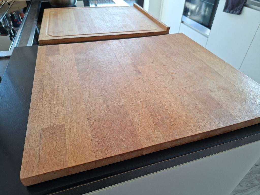 2 houten snijplanken in bamboe ikea 53 x 46 cm goede staat, Ophalen, Zo goed als nieuw, IKEA