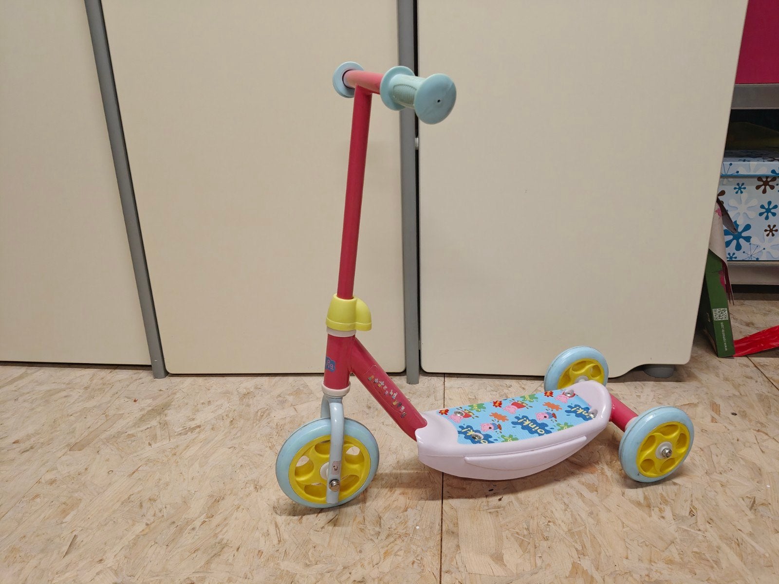 Step drie wielen Peppa pig, Ophalen