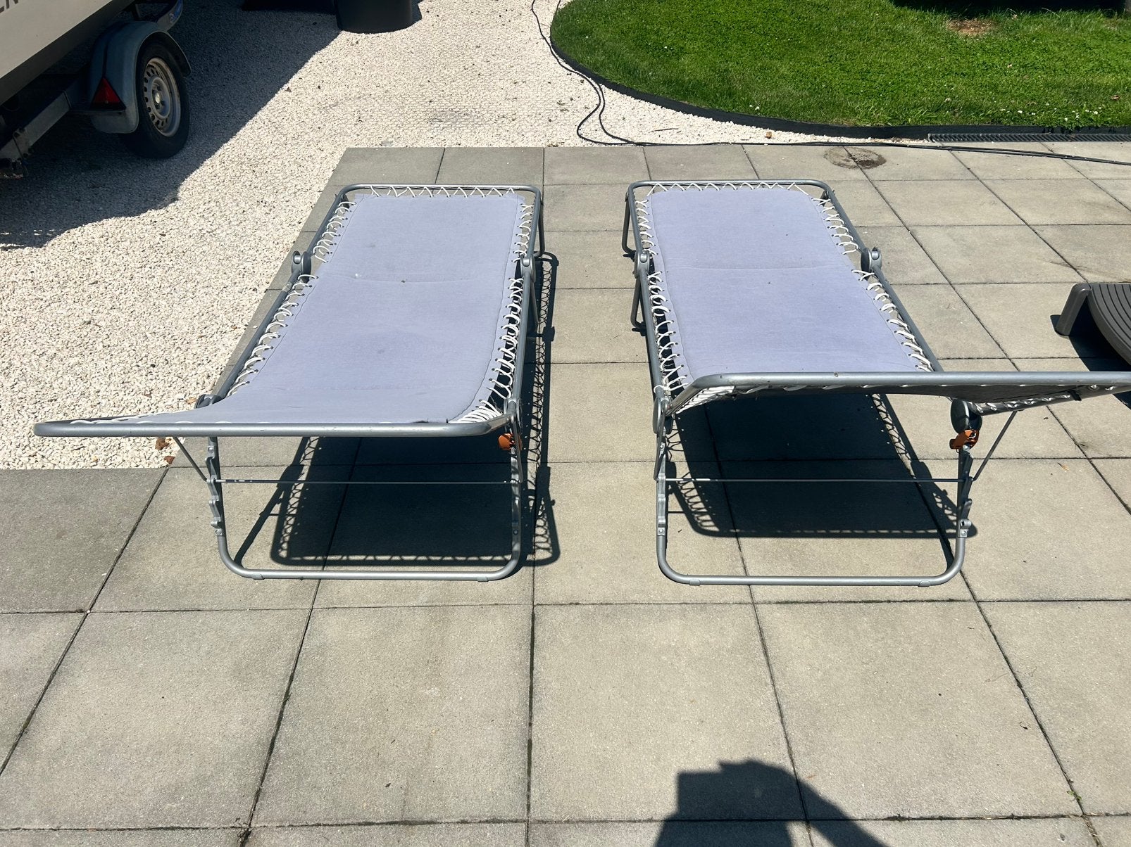 Ligbedden 2 stuks, Tuin en Terras, Ophalen, Gebruikt