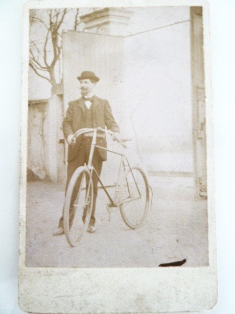 antieke fiets - oldtimer fiets fiets 1900: FOTO'S 1920 retro, Verzamelen, Ophalen of Verzenden, Foto