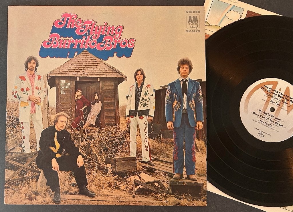 FLYING BURRITO BROS - The gilded palace of sin ( LP; USA ), Comme neuf, Avec pochette intérieure, Rock classique, Envoi