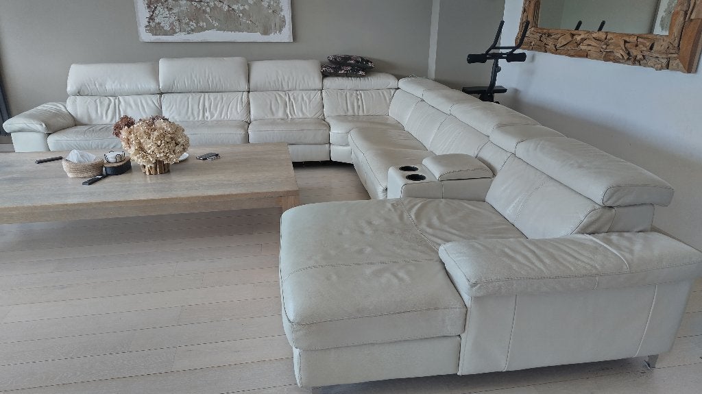 Hoek salon, Huis en Inrichting, Ophalen, Gebruikt, Leer