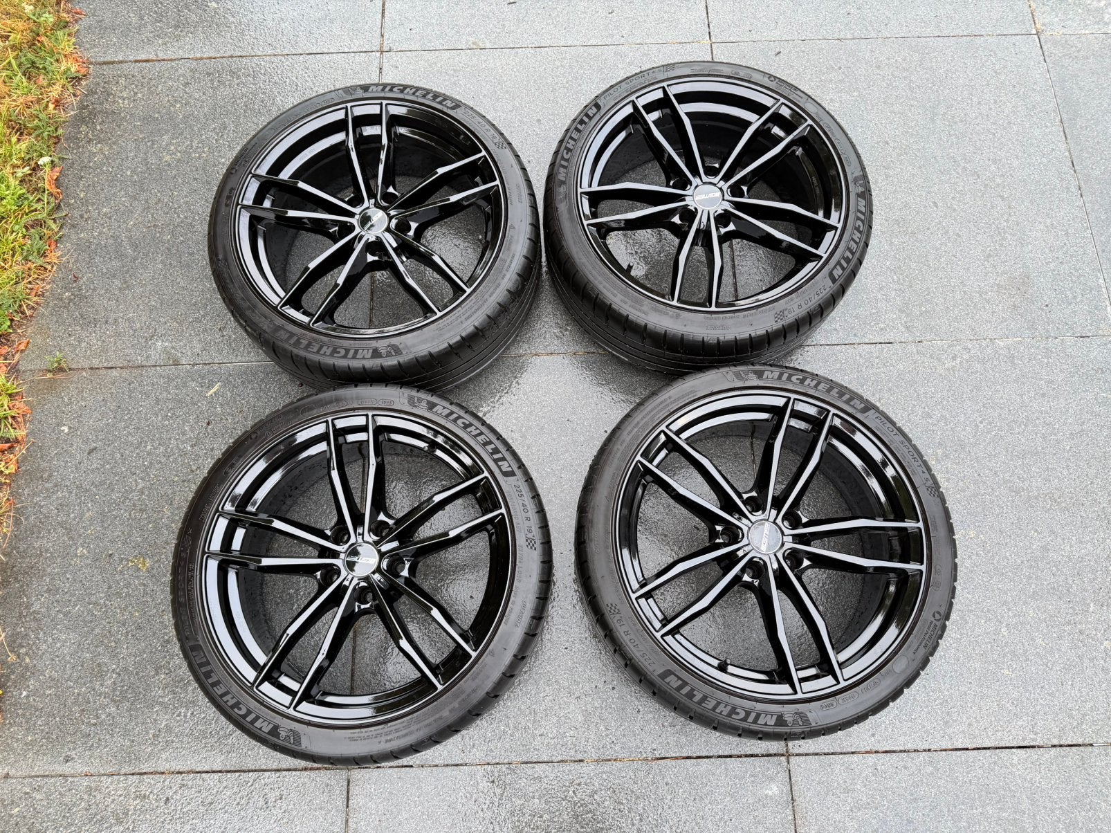 4 x 19” GMP Italia Swan velgen + Michelin Pilot Sport 4S, Auto-onderdelen, 19 inch, Gebruikt, Ophalen of Verzenden, Band(en)