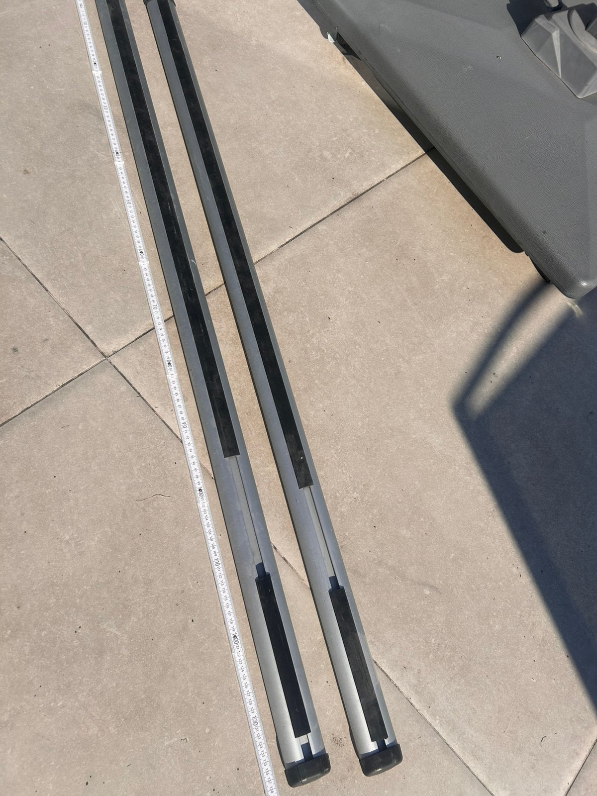 Aluminium Dakdragers / Dwarsliggers (140 cm) met T-Track, Ophalen, Gebruikt