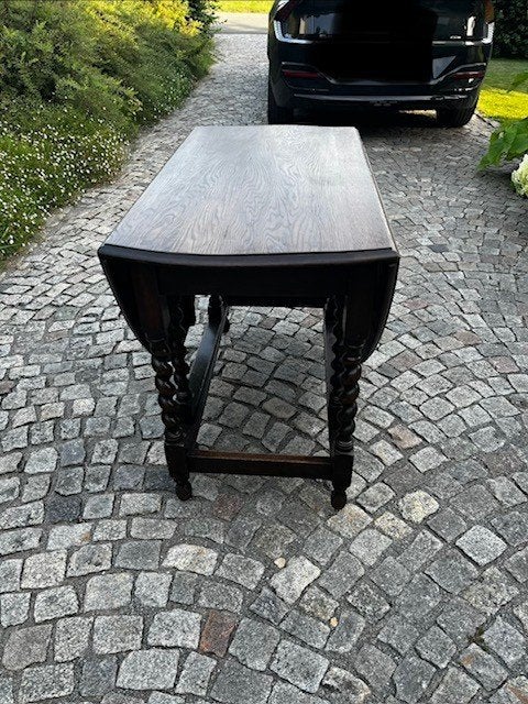 Engelse gateleg eettafel in eikenhout - inklapbaar, Ophalen