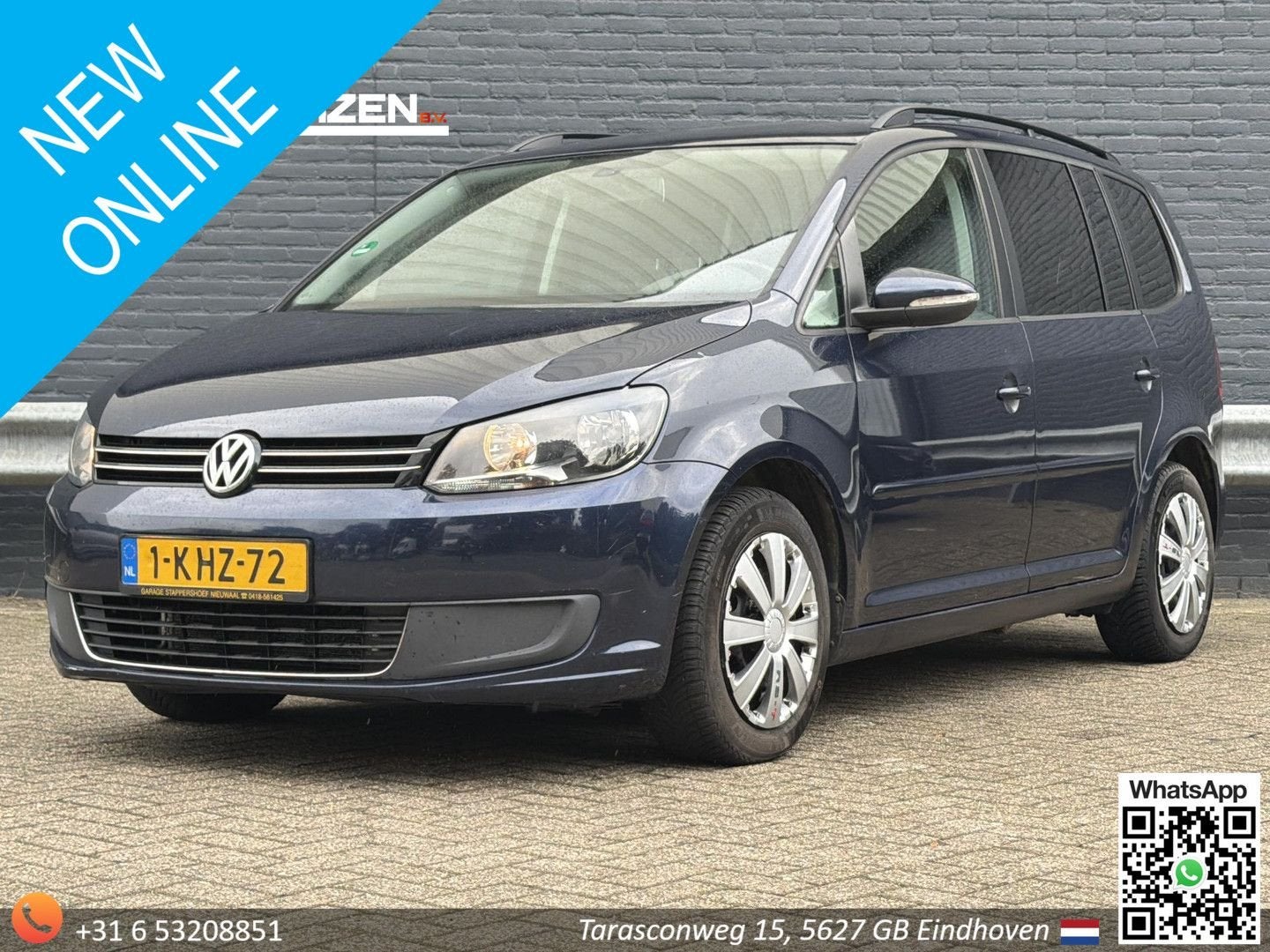 Volkswagen Touran 1.6 TDI Comfortline BlueMotion | Cruise |, Auto's, 121 g/km, Monovolume, Zwart, Blauw