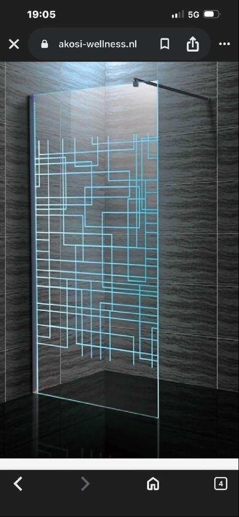 Douchewand, Doe-het-zelf en Bouw, Ophalen, Nieuw, Glas, Douche