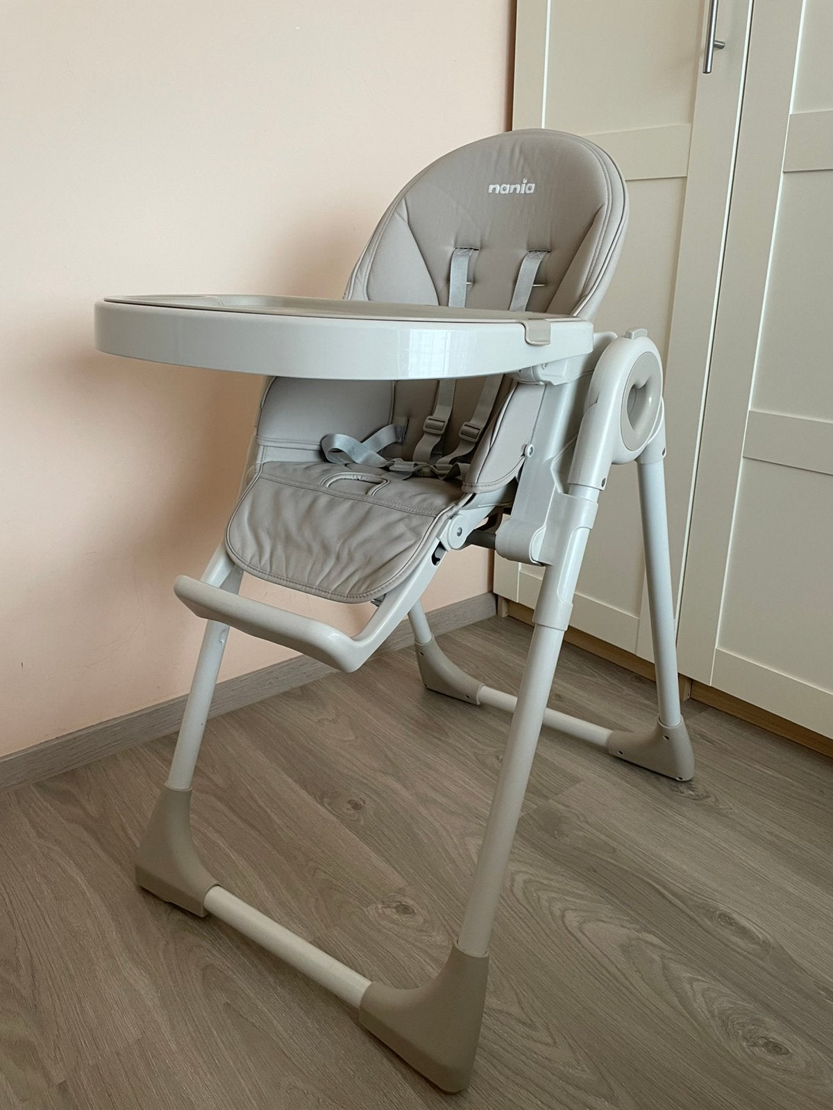 Chaise haute pliante Nania Carla, Enlèvement, Utilisé, Chaise pliante, Plateau amovible